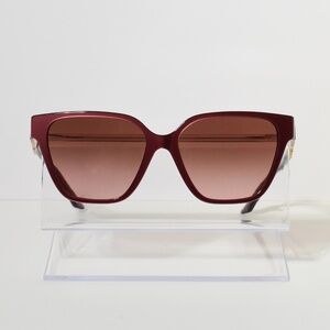 Versace Perla Dark Ruby Sunglasses with gold Medusa medallions